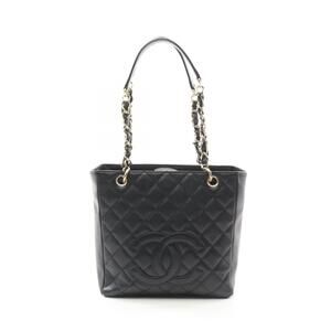 Chanel Matelasse PST Tote Bag Leather Grained Calfskin Black